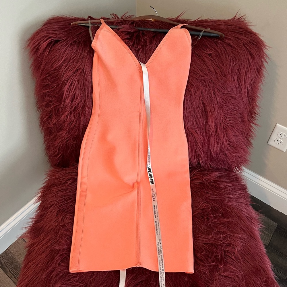 House of CB Peach Bandage Dress